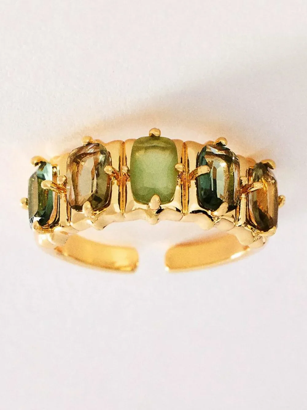 Crystal Baguette Ring By Anthropologie NWT